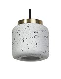 Lámpara colgante redondo de TERRAZZO BALL, 1XGU10 gris