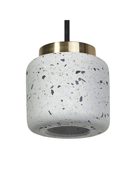 Lámpara colgante redondo de TERRAZZO BALL, 1XGU10 gris