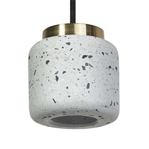 Lámpara colgante redondo de TERRAZZO BALL, 1XGU10 gris