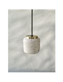 Lámpara colgante redondo de TERRAZZO BALL, 1XGU10 gris