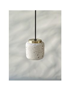 Lámpara colgante redondo de TERRAZZO BALL, 1XGU10 gris 2