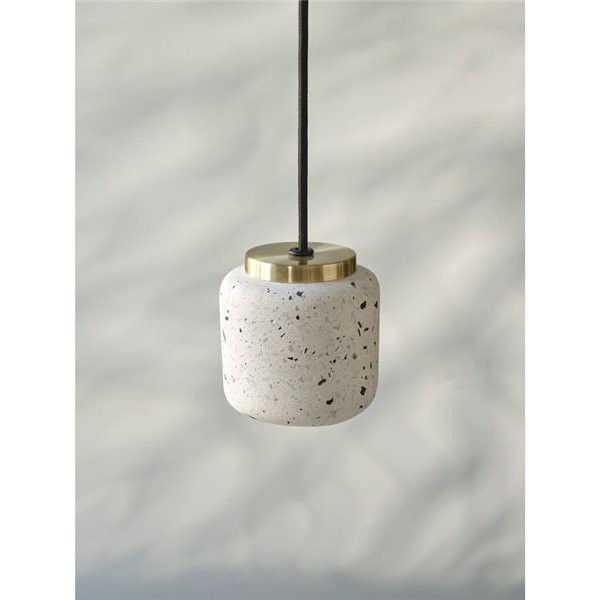 Lámpara colgante redondo de TERRAZZO BALL, 1XGU10 gris