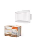 Aplique de pared PLASTER BAND WALL de yeso, blanco 1XE27