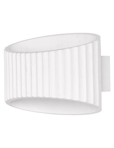 Aplique de pared PLASTER BAND WALL de yeso, blanco 1XE27