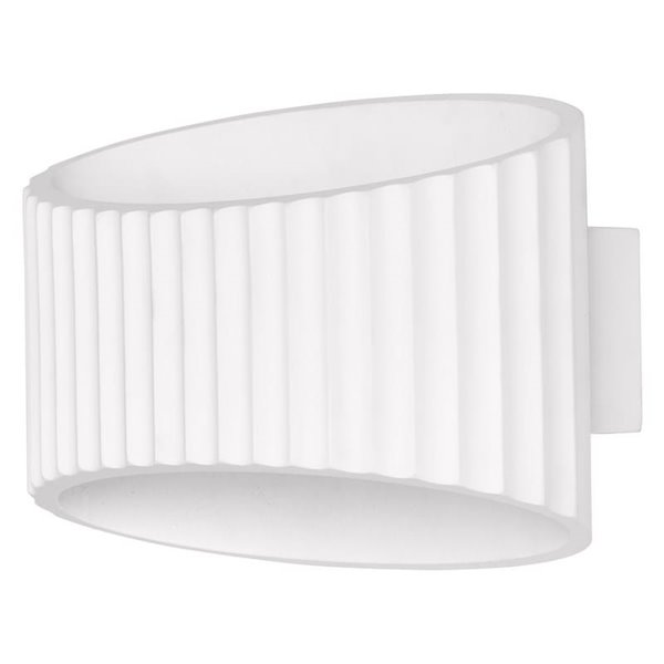 Aplique de pared PLASTER BAND WALL de yeso, blanco 1XE27