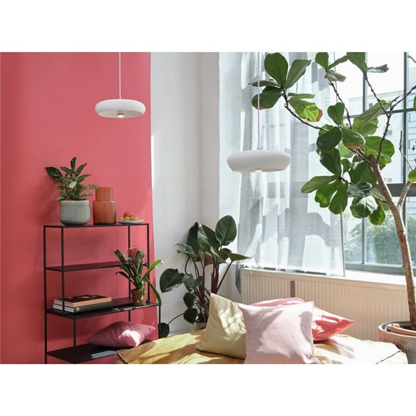 Lámpara colgante de yeso minimalista PLASTER PURE PEND, redondo Ø 300mm, E27