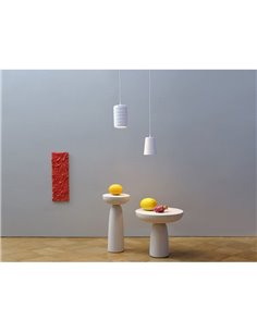 Lámpara colgante cilindrica de yeso blanco PLASTER TUBE PENDANT, E27 2