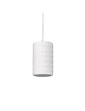 PLASTER TUBE PENDANT suspension cylindrique en plâtre blanc, E27