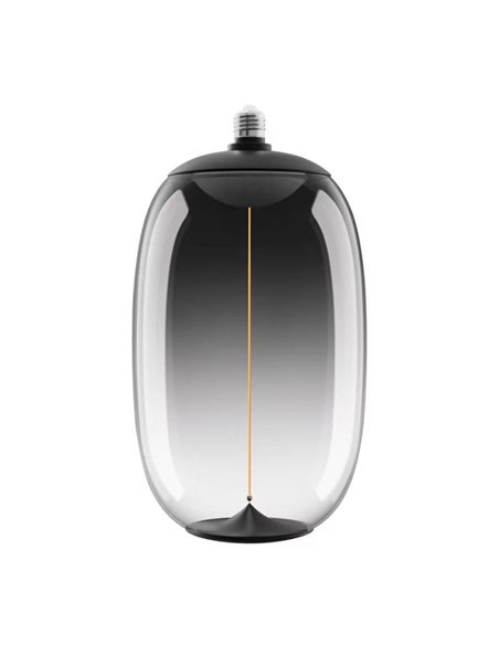 Bombilla LED Vintage 1906 Elipse Oval, con 1 hilo de filamento Smoke, 12W 1800K regulable, E27