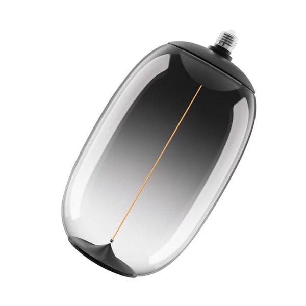 Lâmpada LED elipse oval vintage 1906, com 1 fio de filamento de fumaça, 12W 1800K regulável, E27