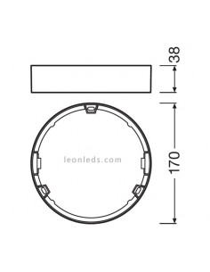 Soporte para Montaje en Superficie de Downlight Osram LedVance DL LED Slim DN155 12W | LeonLeds Iluminación 2