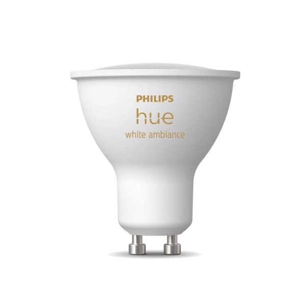 Bombilla inteligente LED GU10 White ambiance HueWA, 4.2W 400Lm, Luz blanca de cálida a fría