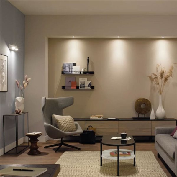 Lâmpada inteligente LED de ambiente branco HueWA GU10, 4,2 W 400Lm, luz branca quente a fria