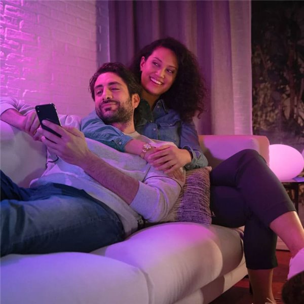 Lâmpada inteligente GU10 BRANCA E COLORIDA HueWCA, 4,2 W 400Lm, 2000K-6500K