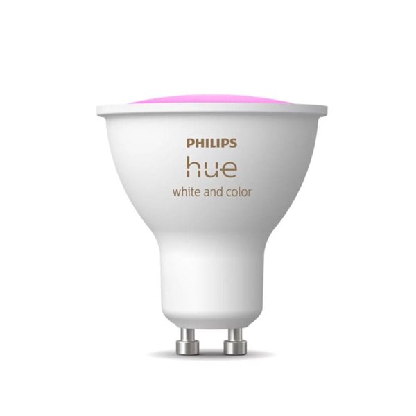 Bombilla inteligente GU10 WHITE AND COLOR HueWCA, 4.2W 400Lm, 2000K-6500K