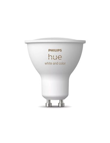Bombilla inteligente GU10 WHITE AND COLOR HueWCA, 4.2W 400Lm, 2000K-6500K