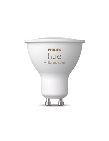 Bombilla inteligente GU10 WHITE AND COLOR HueWCA, 4.2W 400Lm, 2000K-6500K