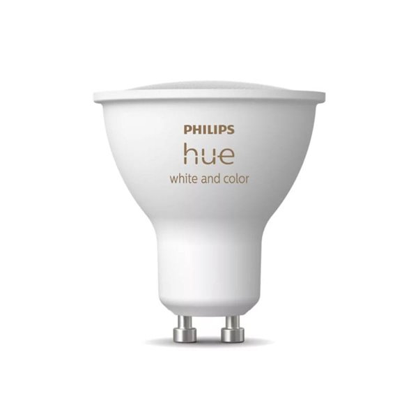 Bombilla inteligente GU10 WHITE AND COLOR HueWCA, 4.2W 400Lm, 2000K-6500K