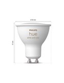 Ampoule intelligente GU10 BLANCHE ET COULEUR HueWCA, 4,2W 400Lm, 2000K-6500K