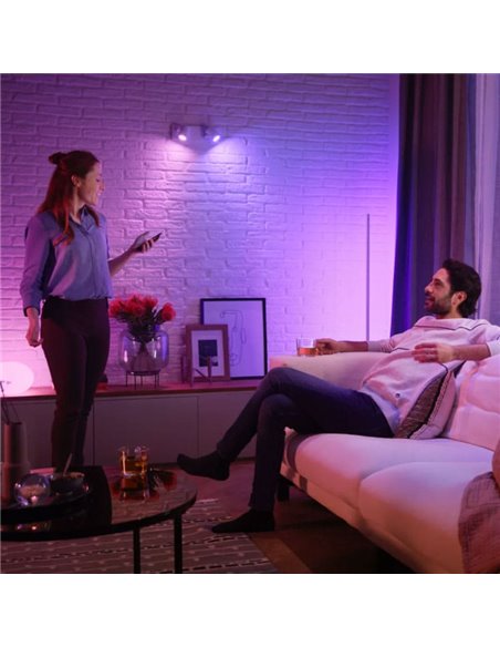 Pacote de 3 lâmpadas inteligentes GU10 BRANCA E COLORIDA HueWCA, 4,2W 400Lm, 2000K-6500K