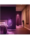 Kit de démarrage 3 ampoules intelligentes GU10 Ambiance blanche et couleur + Hue Bridge, 4,2W 400Lm