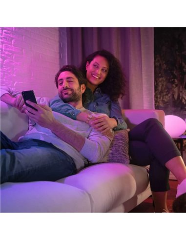 Kit de inicio 3 bombillas inteligentes GU10 White and color ambiance + Hue Bridge, 4.2W 400Lm