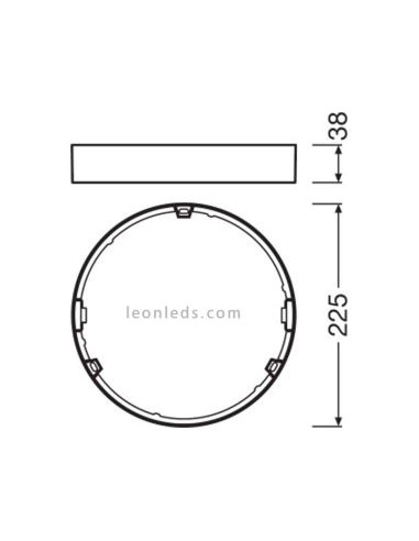 Soporte para Montaje en Superficie de Downlight Osram LedVance DL LED Slim DN210 18W | LeonLeds Iluminación