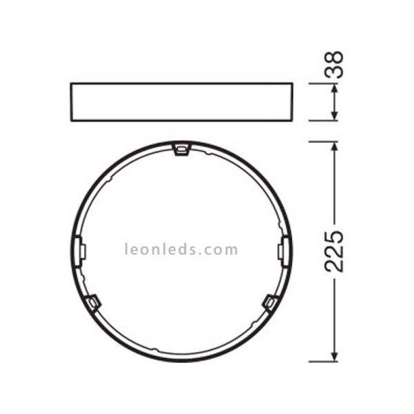 Soporte para Montaje en Superficie de Downlight Osram LedVance DL LED Slim DN210 18W | LeonLeds Iluminación