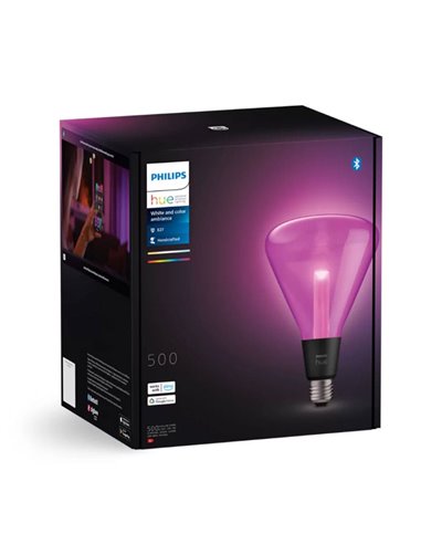 Bombilla inteligente LED Triangular Ø125mm E27, LIGHTGUIDE, con tubo interior brillante 2000K-6500K +color