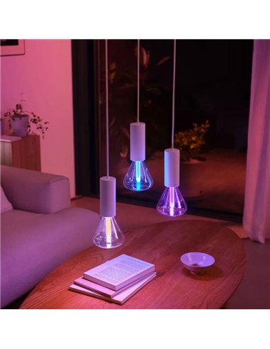 Bombilla inteligente LED Triangular Ø125mm E27, LIGHTGUIDE, con tubo interior brillante 2000K-6500K +color