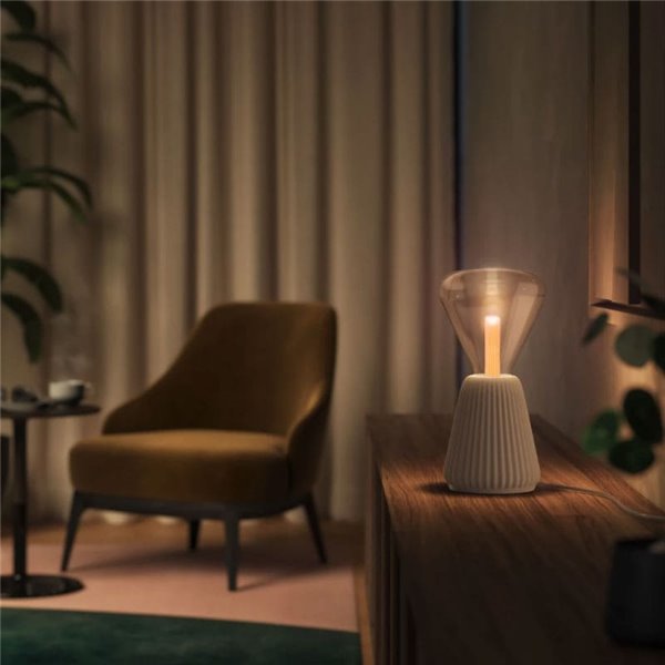 Ampoule intelligente LED triangulaire Ø125mm E27, LIGHTGUIDE, avec tube intérieur lumineux 2000K-6500K +couleur