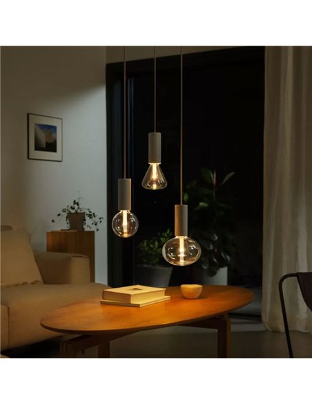 Lâmpada inteligente LED triangular Ø125mm E27, LIGHTGUIDE, com tubo interno brilhante 2000K-6500K +cor