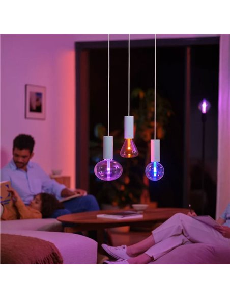 Bombilla inteligente LED Triangular Ø125mm E27, LIGHTGUIDE, con tubo interior brillante 2000K-6500K +color