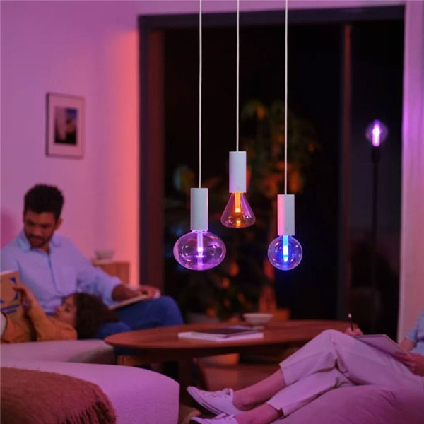 Bombilla inteligente LED Triangular Ø125mm E27, LIGHTGUIDE, con tubo interior brillante 2000K-6500K +color