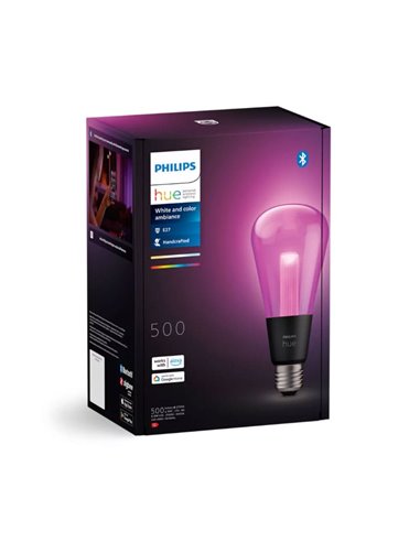 Lâmpada inteligente LED Edison ST72 E27 Ø72mm, LIGHTGUIDE, com tubo interno brilhante 2000K-6500K +cor