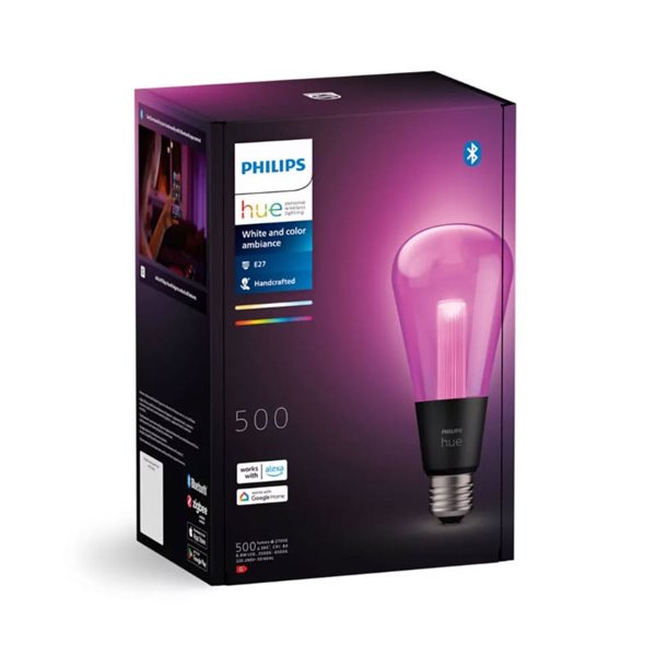 Bombilla inteligente LED Edison ST72 E27 Ø72mm, LIGHTGUIDE, con tubo interior brillante 2000K-6500K +color