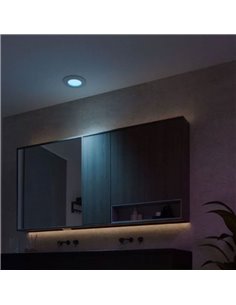 Downlight encastré intelligent Hue WACA Slim LED, blanc, dimmable, 8,3W 1000Lm, 2000 - 6500 Hue White Color Ambiance 2