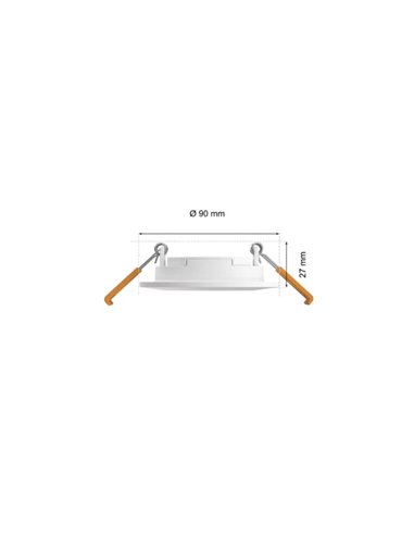 Downlight encastré intelligent Hue WACA Slim LED, blanc, dimmable, 8,3W 1000Lm, 2000 - 6500 Hue White Color Ambiance