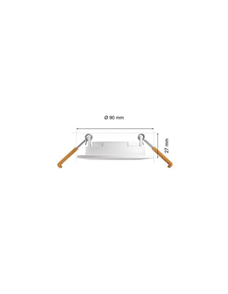 Downlight empotrable inteligente LED Hue WACA Slim, blanco, regulable, 8,3W 1000Lm, 2000 - 6500 Hue White Color Ambiance