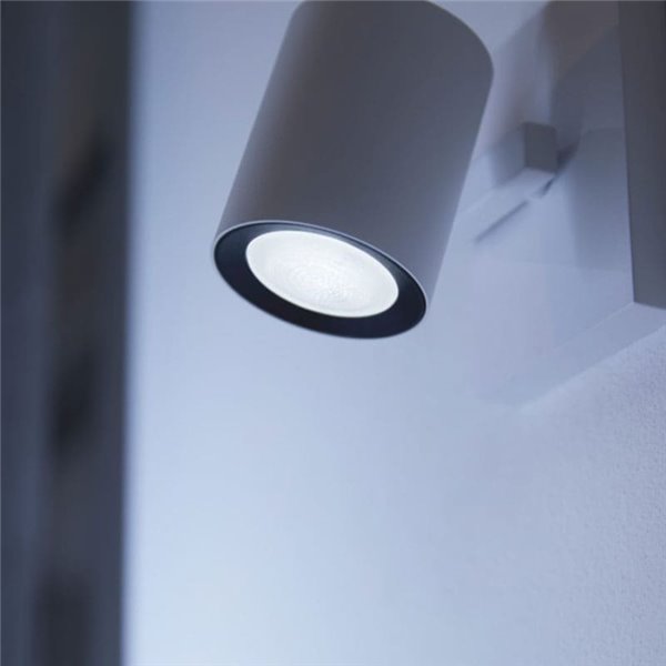 Pack de 2 Bombillas inteligentes LED GU10 White ambiance HueWA, 4.2W 400Lm, Luz blanca de cálida a fría