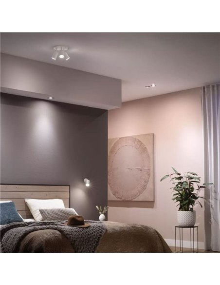 Pack de 2 Bombillas inteligentes LED GU10 White ambiance HueWA, 4.2W 400Lm, Luz blanca de cálida a fría