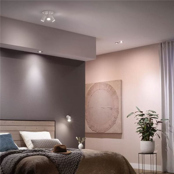 Pack de 2 Bombillas inteligentes LED GU10 White ambiance HueWA, 4.2W 400Lm, Luz blanca de cálida a fría