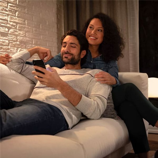 Pack de 2 Ampoules intelligentes LED GU10 White ambiance HueWA, 4,2W 400Lm, lumière blanc chaud à froid