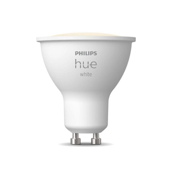 Ampoule intelligente HueW LED, GU10, BLANCHE, 4,2W 400Lm 2700K