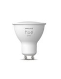 Ampoule intelligente HueW LED, GU10, BLANCHE, 4,2W 400Lm 2700K