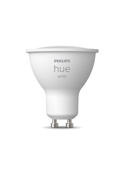 Bombilla inteligente LED HueW, GU10, WHITE, 4.2W 400Lm 2700K