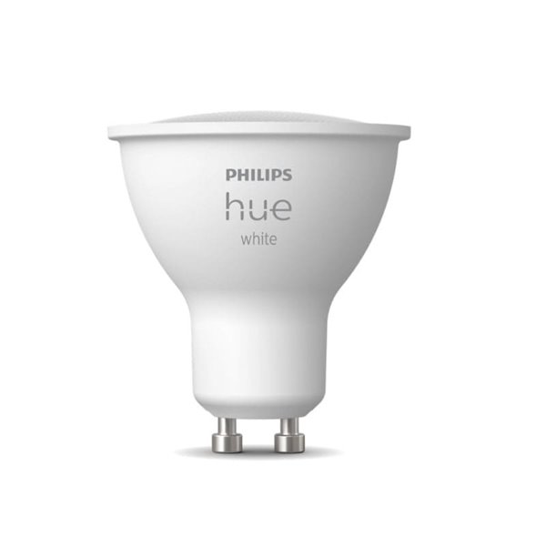 Bombilla inteligente LED HueW, GU10, WHITE, 4.2W 400Lm 2700K