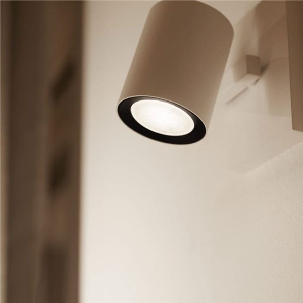 Ampoule intelligente HueW LED, GU10, BLANCHE, 4,2W 400Lm 2700K