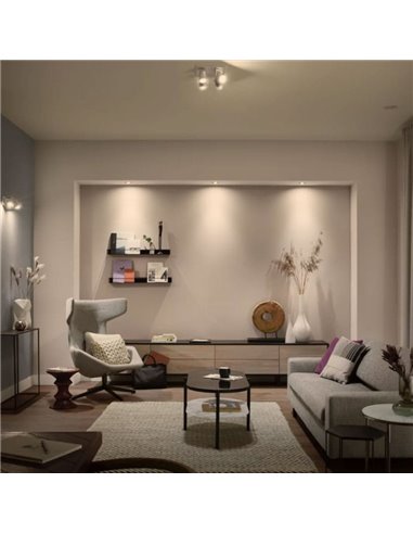 Lâmpada inteligente LED HueW, GU10, BRANCA, 4,2W 400Lm 2700K