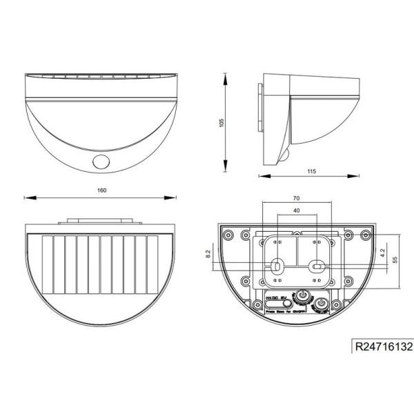 Aplique de Pared Exterior Solar COBRE con Sensor de Movimiento | LeonLeds